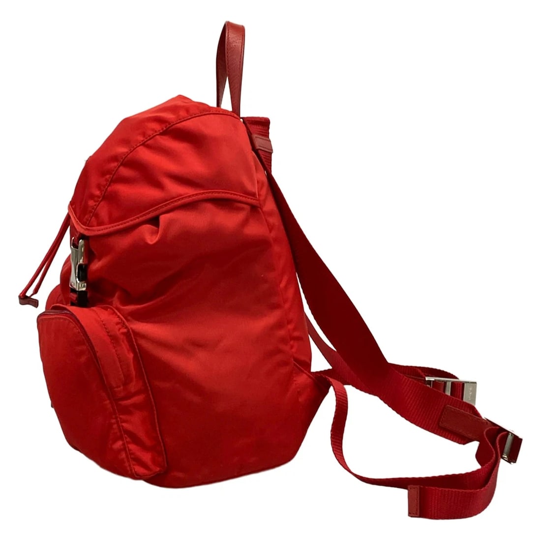 PRADA RED NYLON BACKPACK - 4