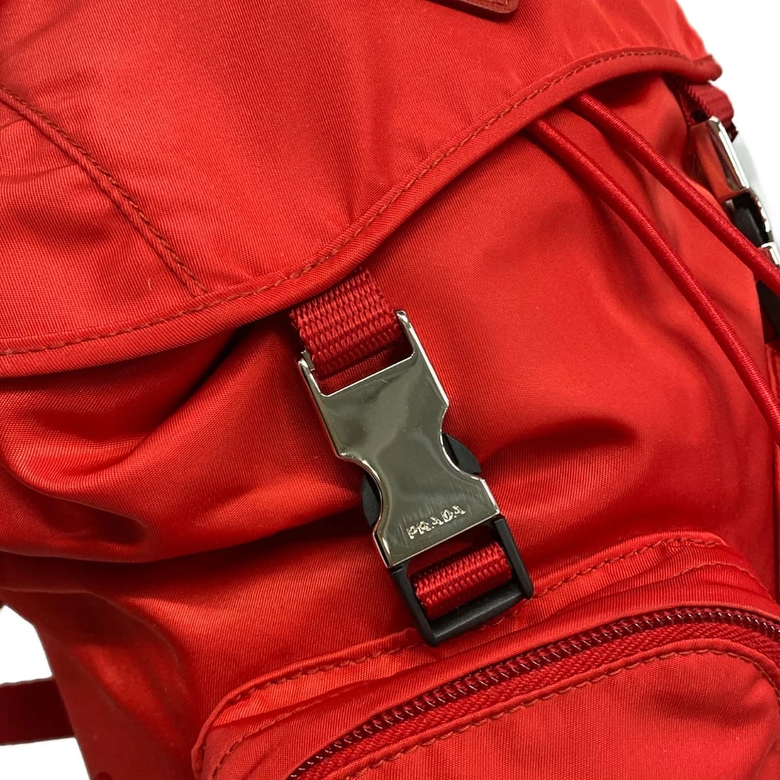 PRADA RED NYLON BACKPACK - 9