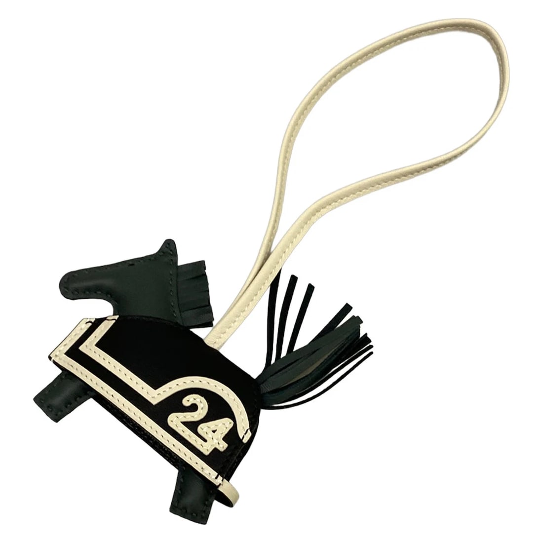 HERMES RODEO CHARM VEIL MANGROVE CRAIE BLACK AGNEAU MILO (1 of 5)