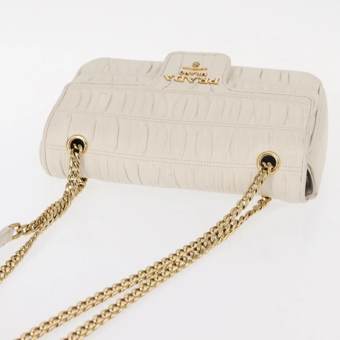 PRADA GATHERED CHAIN SHOULDER BAG - 7