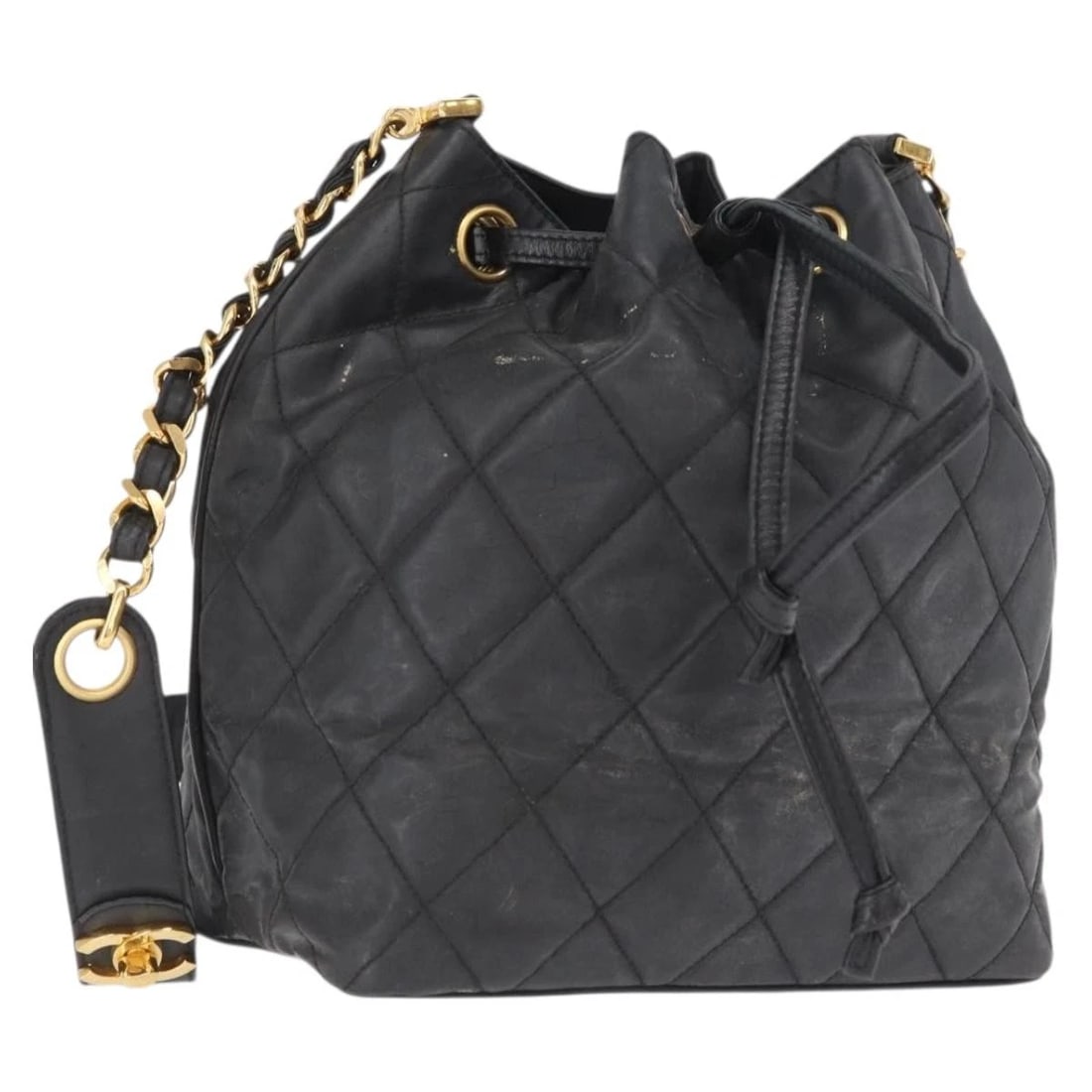 CHANEL CHAIN SHOULDER BAG: CHANEL Chain Shoulder Bag Brand: CHANEL Type/Style: Shoulder Bag Material: Patent Leather Color: Black/Gold Size: Size(Inch) W8.3 x H8.7 x D5.1inch(Approx) Accessories: None Accessories No