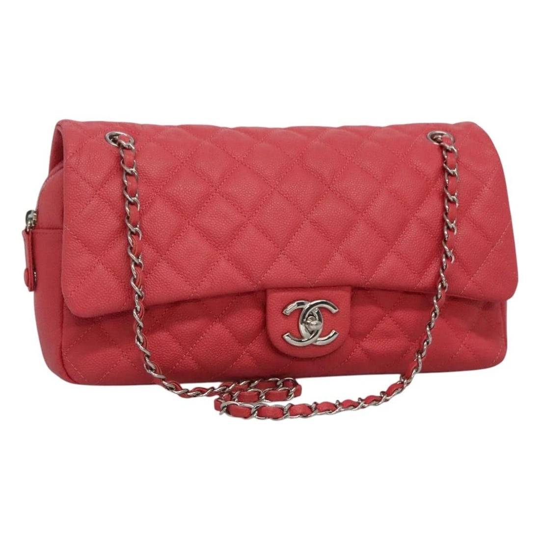 CHANEL MATELASSE 31 CHAIN SHOULDER BAG: CHANEL Matelasse 31 Chain Shoulder Bag Brand: CHANEL Type/Style: Shoulder Bag Material: Caviar Skin Color: Pink Size: Size(Inch) W12.2 x H6.7 x D2.4inch(Approx) Accessories: None Accessori