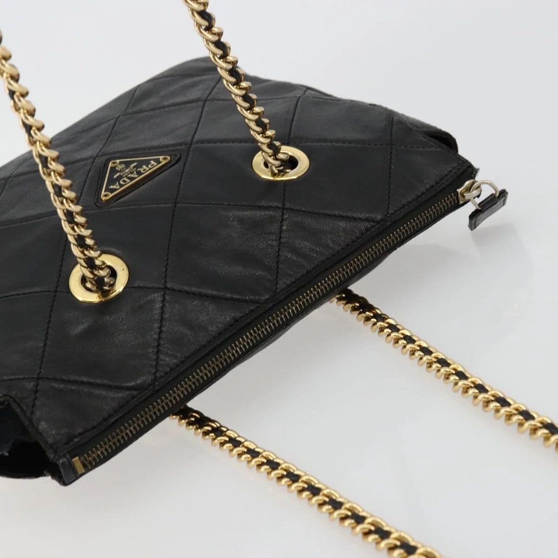 PRADA QUILTED CHAIN SHOULDER BAG - 6