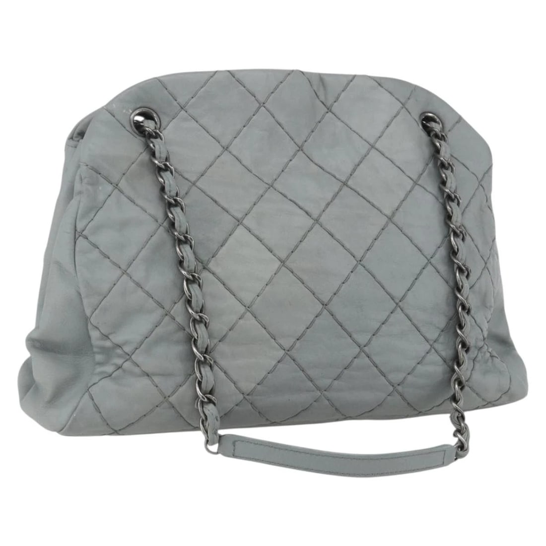 CHANEL ULTRA STITCH CHAIN SHOULDER BAG: CHANEL Ultra Stitch Chain Shoulder Bag Brand: CHANEL Type/Style: Shoulder Bag Material: Leather Color: Gray Size: Size(Inch) W13.0 x H10.2 x D3.9inch(Approx) Accessories: None Accessories Notice: