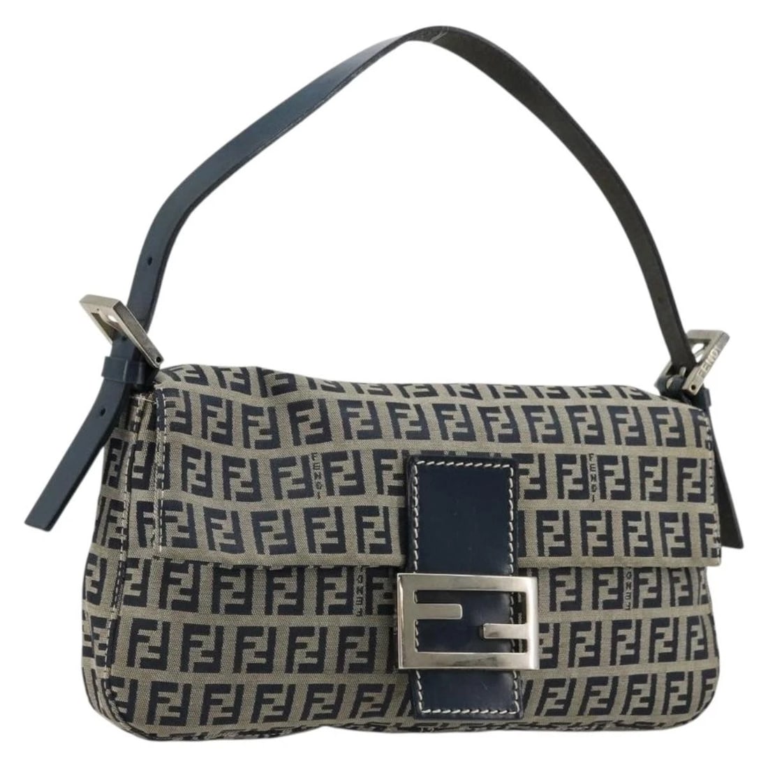 FENDI ZUCCHINO CANVAS MAMMA BAGUETTE SHOULDER BAG (1 of 9)