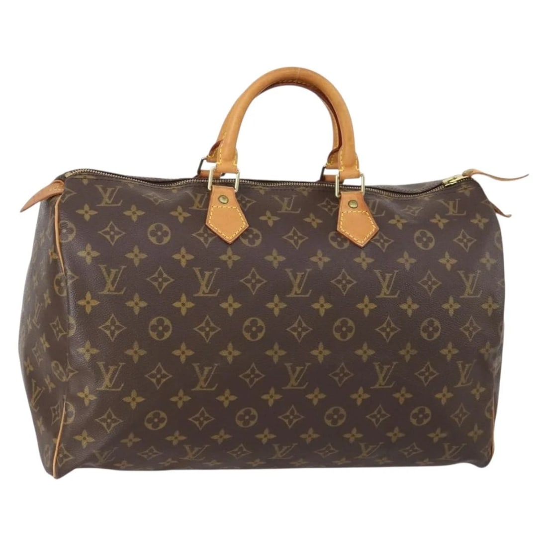 LOUIS VUITTON MONOGRAM SPEEDY 40 HAND BAG: LOUIS VUITTON Monogram Speedy 40 Hand Bag Brand: LOUIS VUITTON Type/Style: Hand Bag Material: Monogram Canvas Color: Monogram Size: Size(Inch) W15.7 x H9.8 x D7.5inch(Approx) Accessories: None