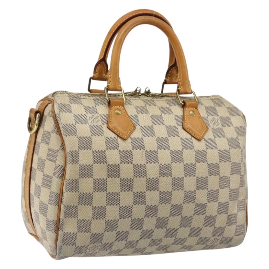 LOUIS VUITTON DAMIER AZUR SPEEDY BANDOULIERE 25 HAND BAG: LOUIS VUITTON Damier Azur Speedy Bandouliere 25 Hand Bag Brand: LOUIS VUITTON Type/Style: Hand Bag Material: Damier Azur Canvas Color: Damier Azur Size: Size(Inch) W9.8 x H6.7 x D5.5inch(Approx) A