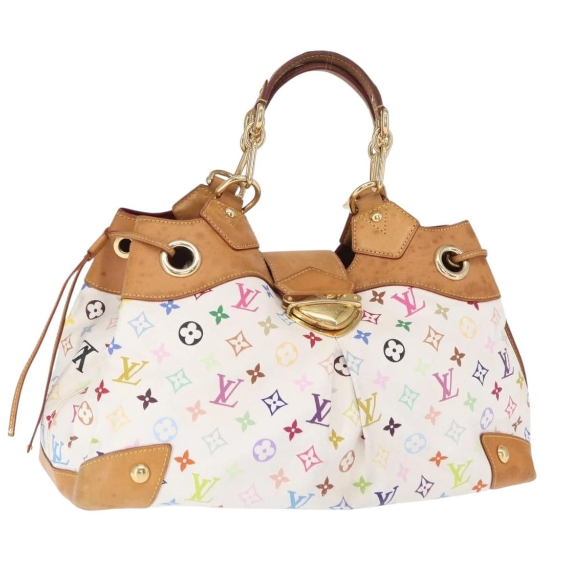 LOUIS VUITTON MONOGRAM MULTICOLOR URSULA TOTE BAG: LOUIS VUITTON Monogram Multicolor Ursula Tote Bag Brand: LOUIS VUITTON Type/Style: Tote Bag Material: Monogram Multicolor Canvas Color: White Size: Size(Inch) W16.5 x H10.6 x D4.7inch(Approx)