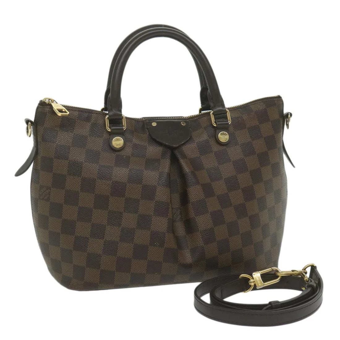 LOUIS VUITTON DAMIER EBENE SIENNA PM SHOULDER BAG: LOUIS VUITTON Damier Ebene Sienna PM Shoulder Bag Brand: LOUIS VUITTON Type/Style: Shoulder Bag Material: Damier Ebene Canvas Color: Damie Ebene Size: Size(Inch) W12.6 x H8.3 x D5.1inch(Approx) Ac