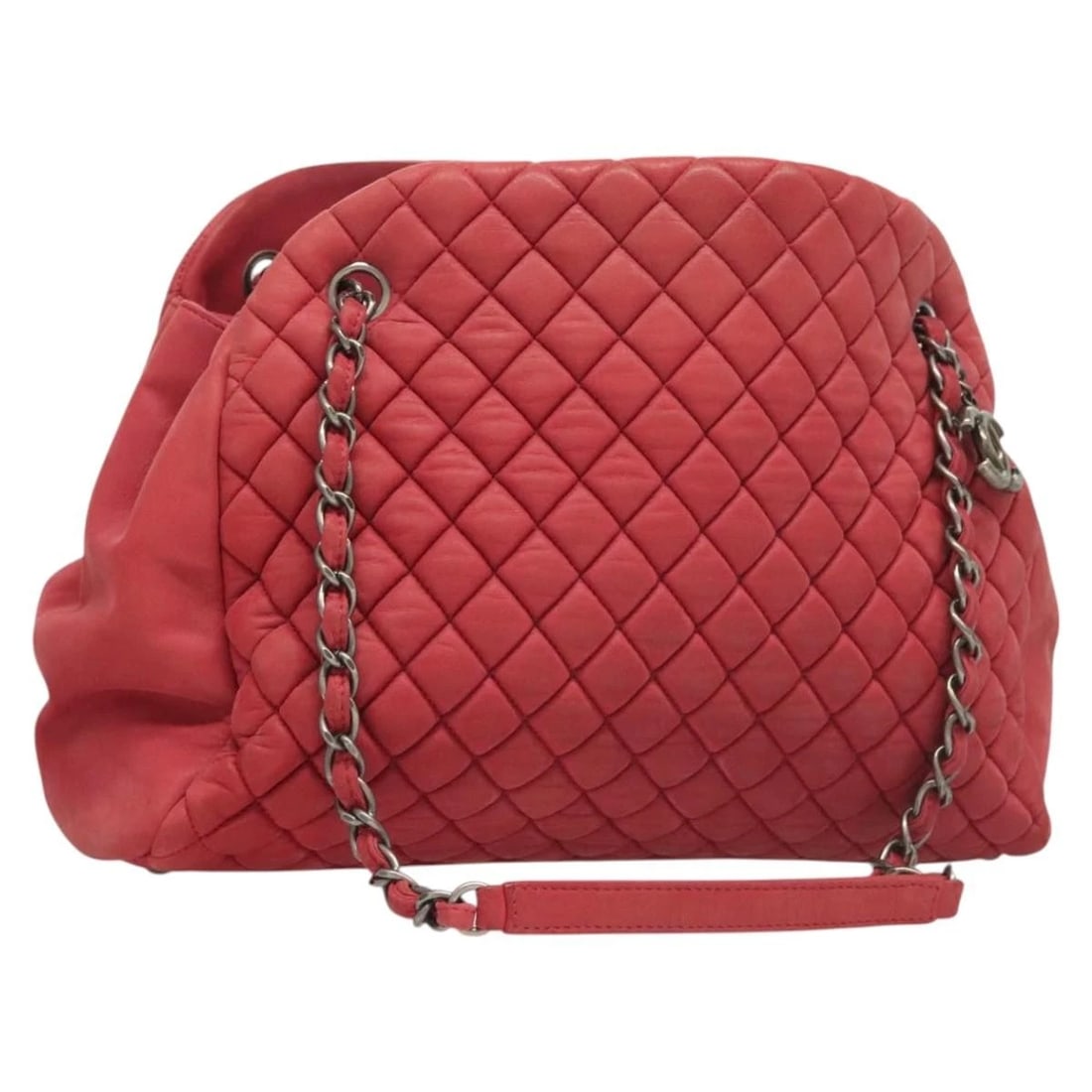 CHANEL MATELASSE CHAIN SHOULDER BAG LAMB: CHANEL Matelasse Chain Shoulder Bag Lamb Brand: CHANEL Type/Style: Shoulder Bag Material: Lamb Skin Color: Pink/Silver Size: Size(Inch) W13.0 x H9.1 x D5.5inch(Approx) Accessories: None Ac