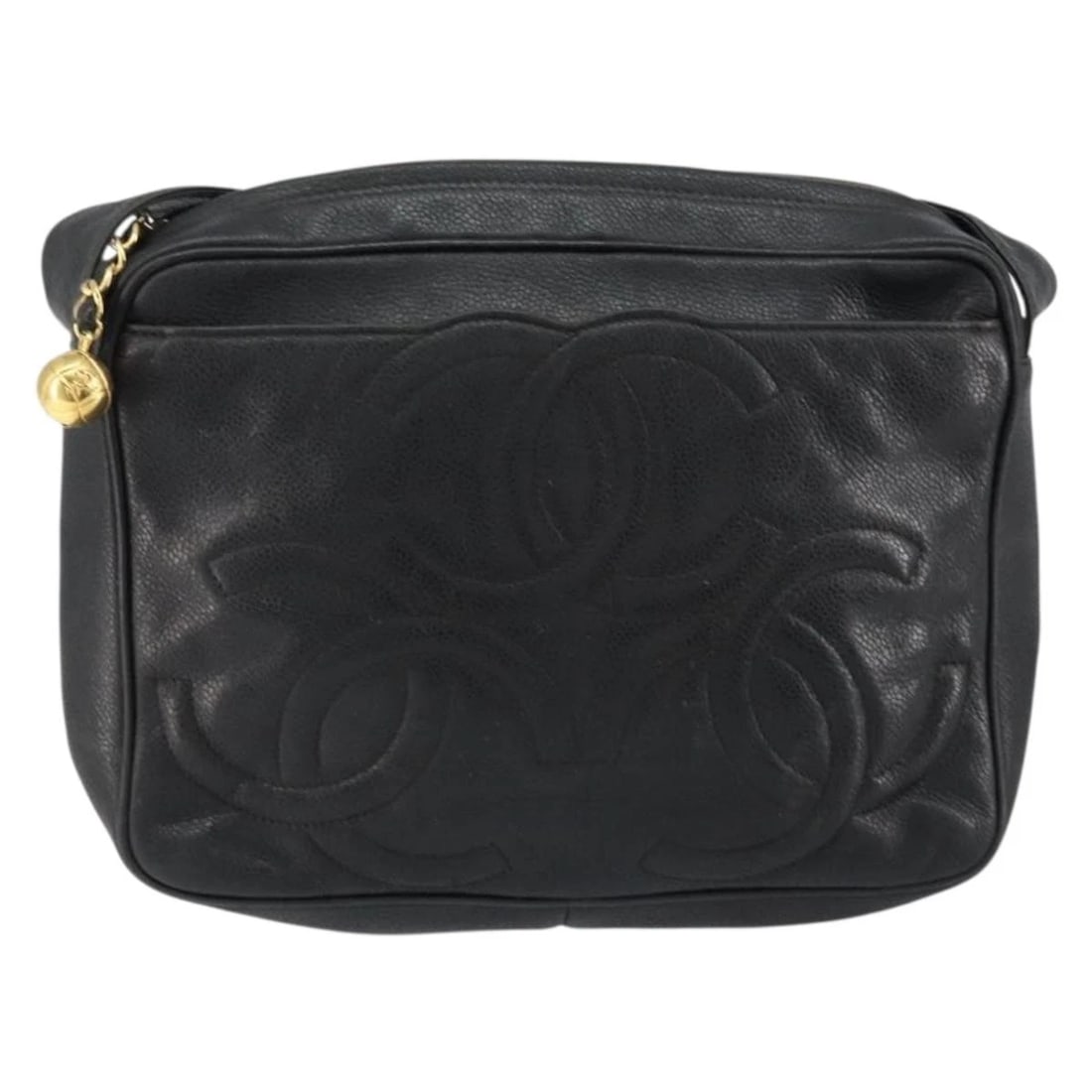 CHANEL TRIPLE COCO MARK SHOULDER BAG GRAINED - 2
