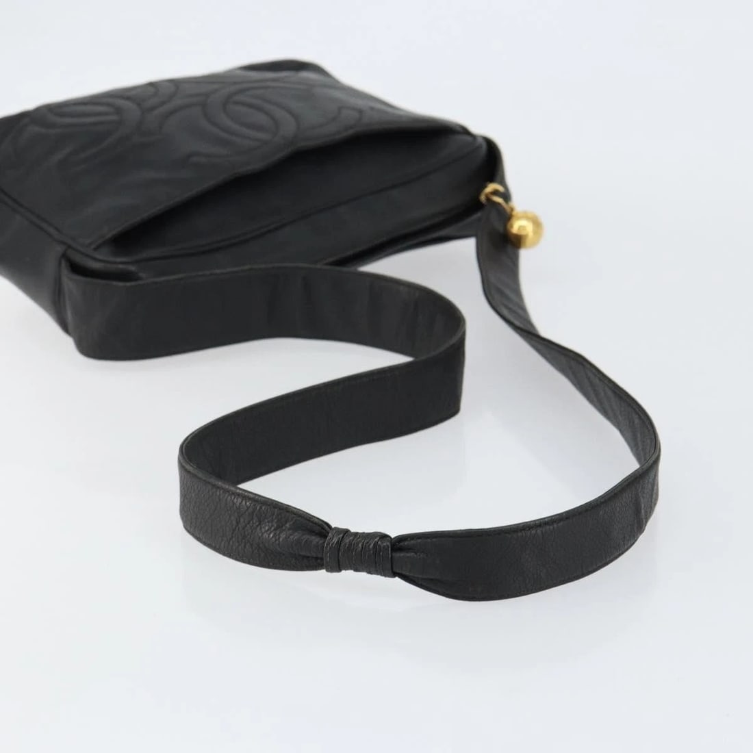 CHANEL TRIPLE COCO MARK SHOULDER BAG GRAINED - 7