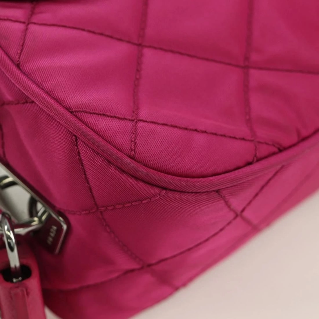 PRADA CHAIN SHOULDER BAG NYLON - 10