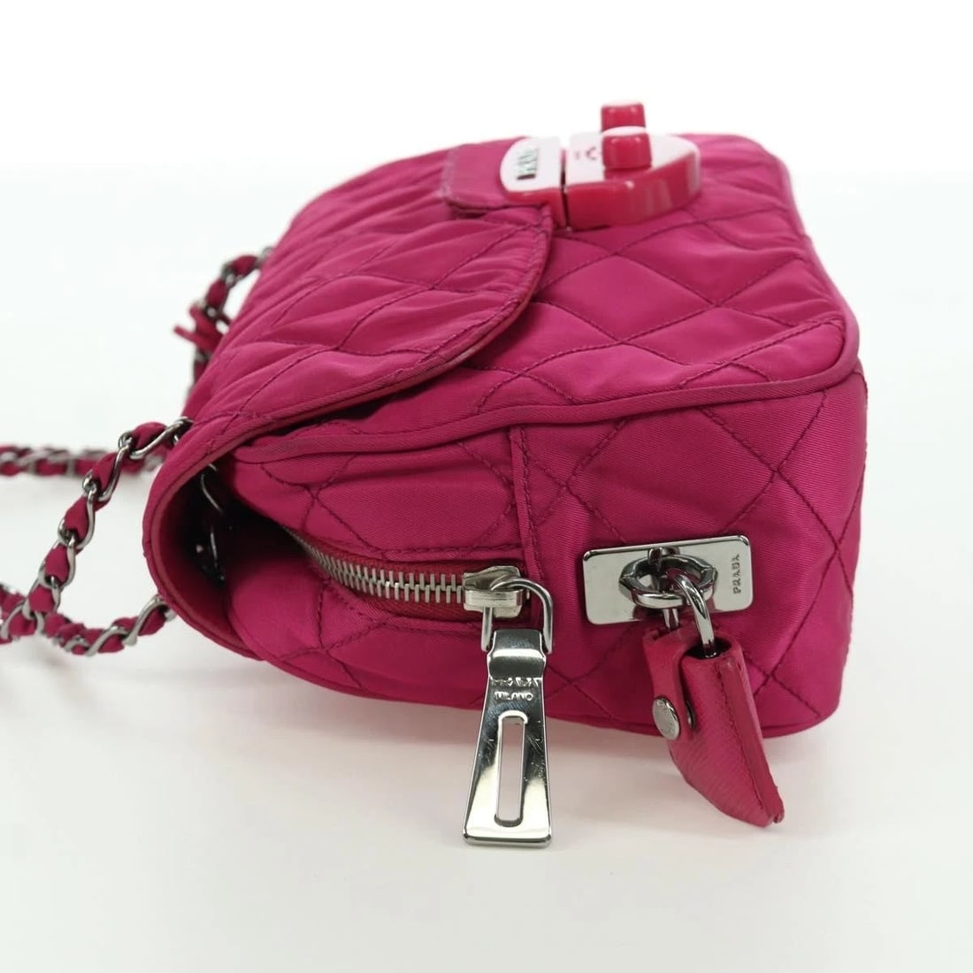 PRADA CHAIN SHOULDER BAG NYLON - 4