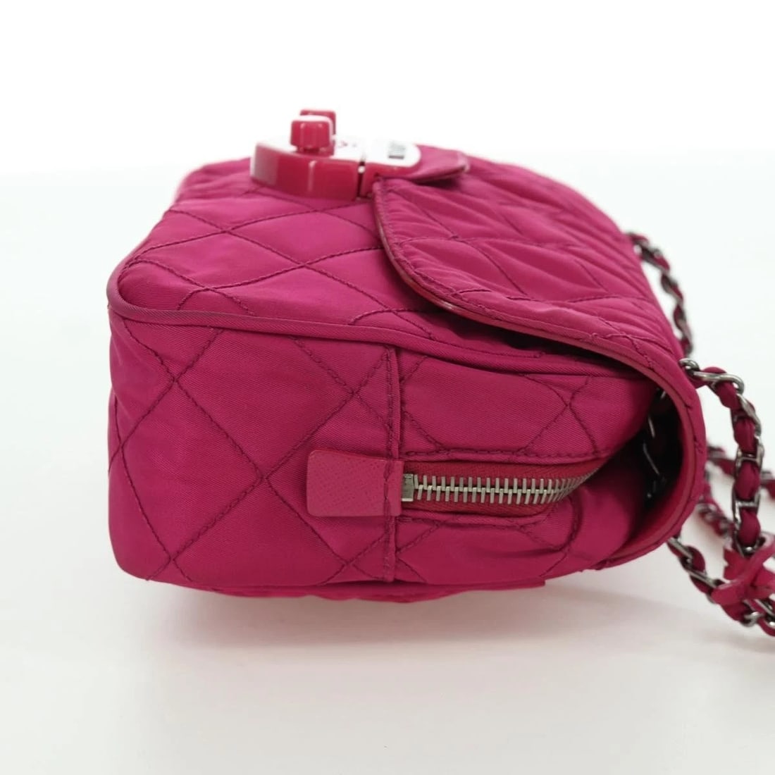 PRADA CHAIN SHOULDER BAG NYLON - 5