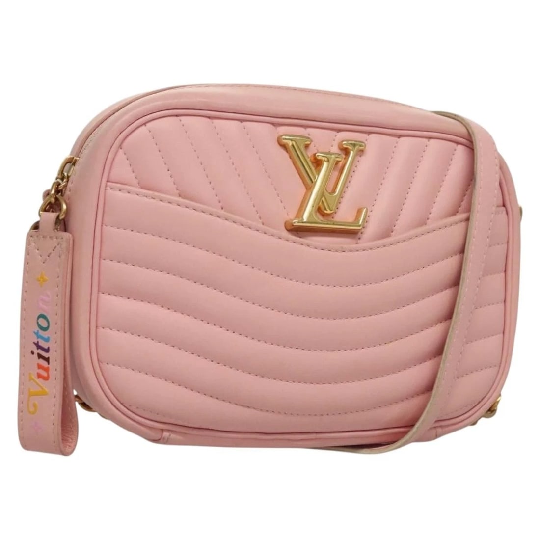 LOUIS VUITTON WAVE CAMERA BAG: LOUIS VUITTON Wave Camera Bag Brand: LOUIS VUITTON Type/Style: Shoulder Bag Material: Monogram Canvas Color: Pink Size: Size(Inch) W8.3 x H5.5 x D2.0inch(Approx) Accessories: None Accessor