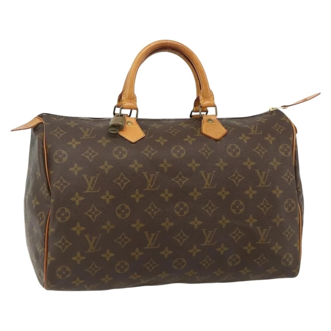 LOUIS VUITTON MONOGRAM SPEEDY 35 HAND BAG: LOUIS VUITTON Monogram Speedy 35 Hand Bag Brand: LOUIS VUITTON Type/Style: Hand Bag Material: Monogram Canvas Color: Monogram Size: Size(Inch) W13.8 x H9.1 x D7.5inch(Approx) Accessories: None