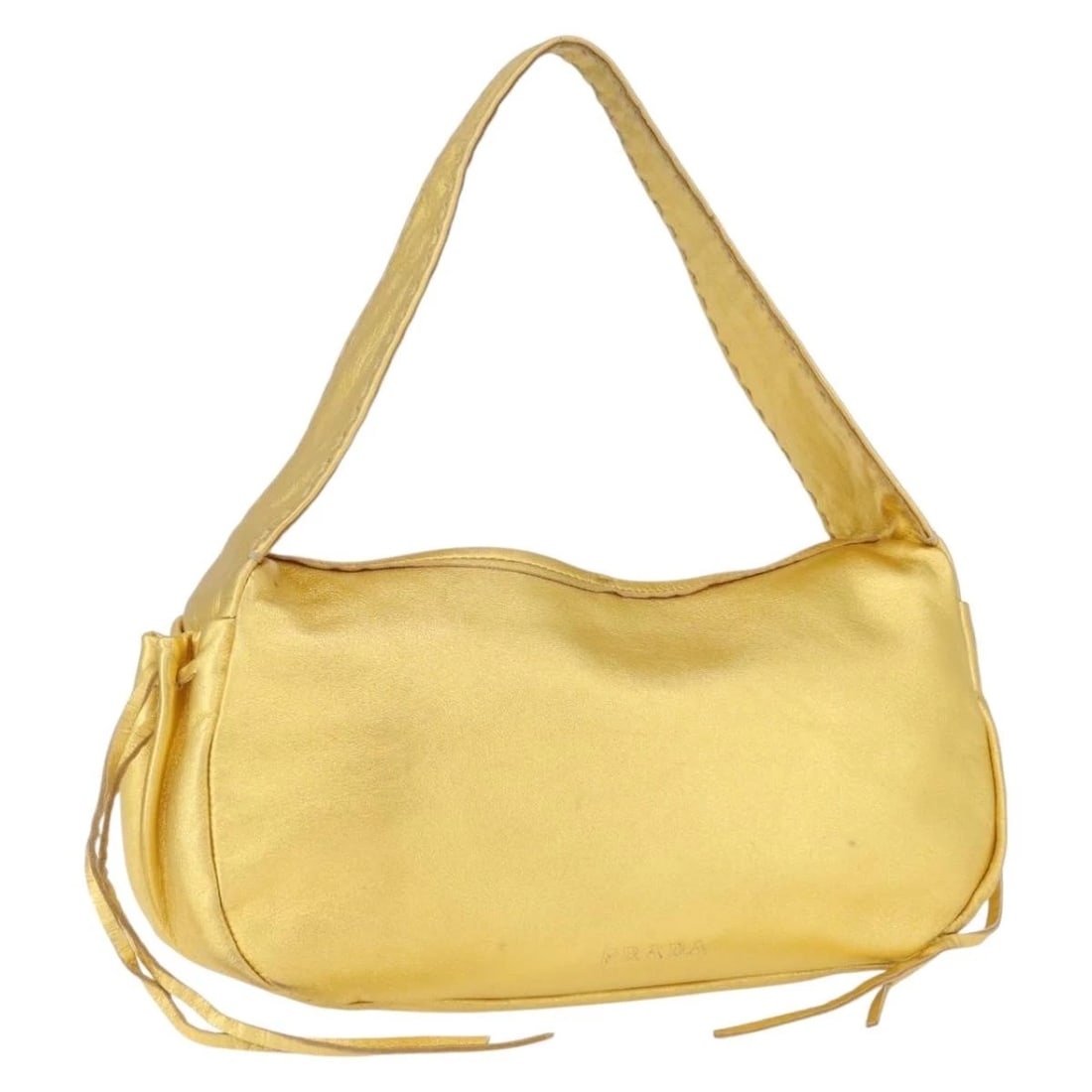 PRADA SHOULDER BAG LEATHER GOLD (1 of 10)