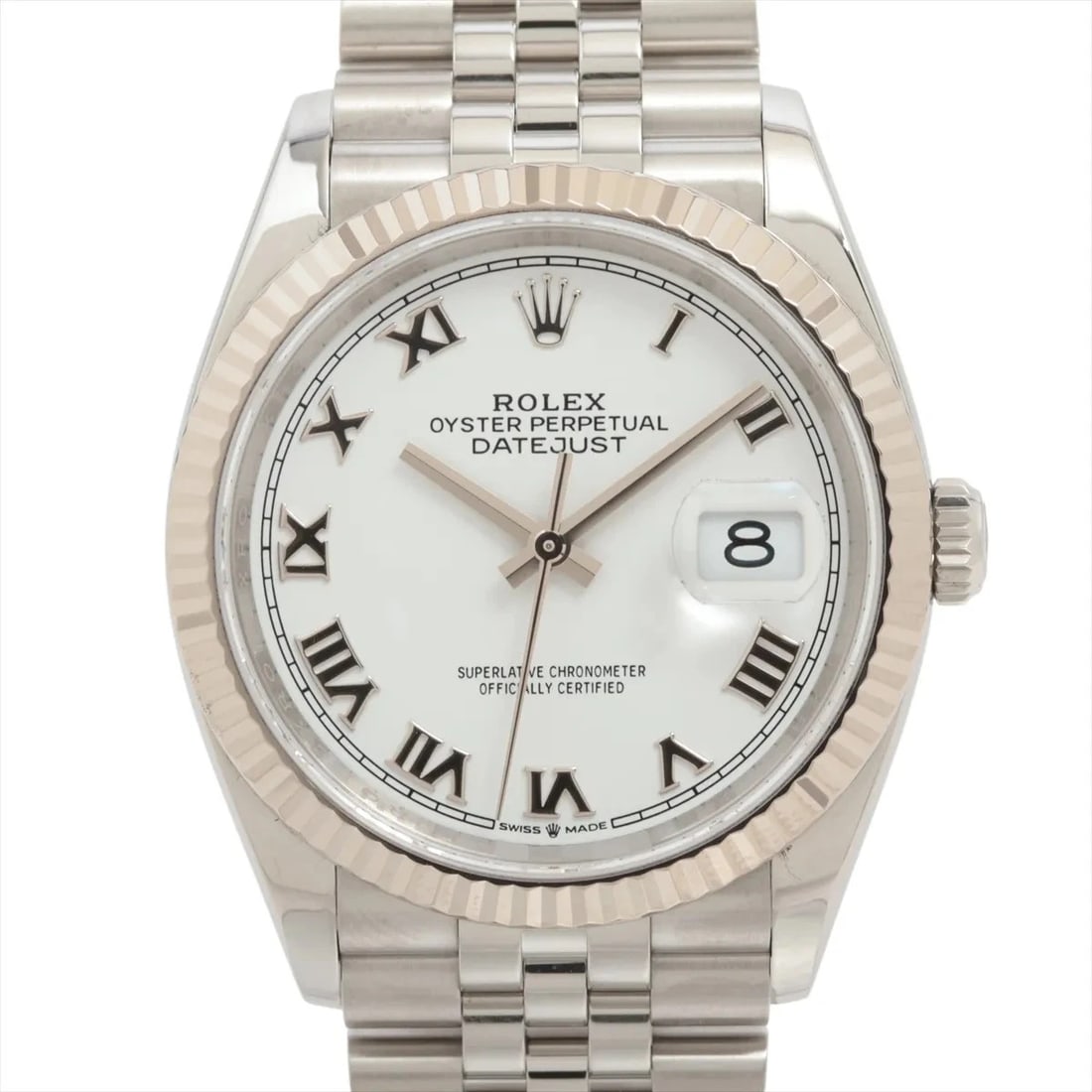 ROLEX DATEJUST SS?WG WHITE DIAL, WATCH (1 of 4)