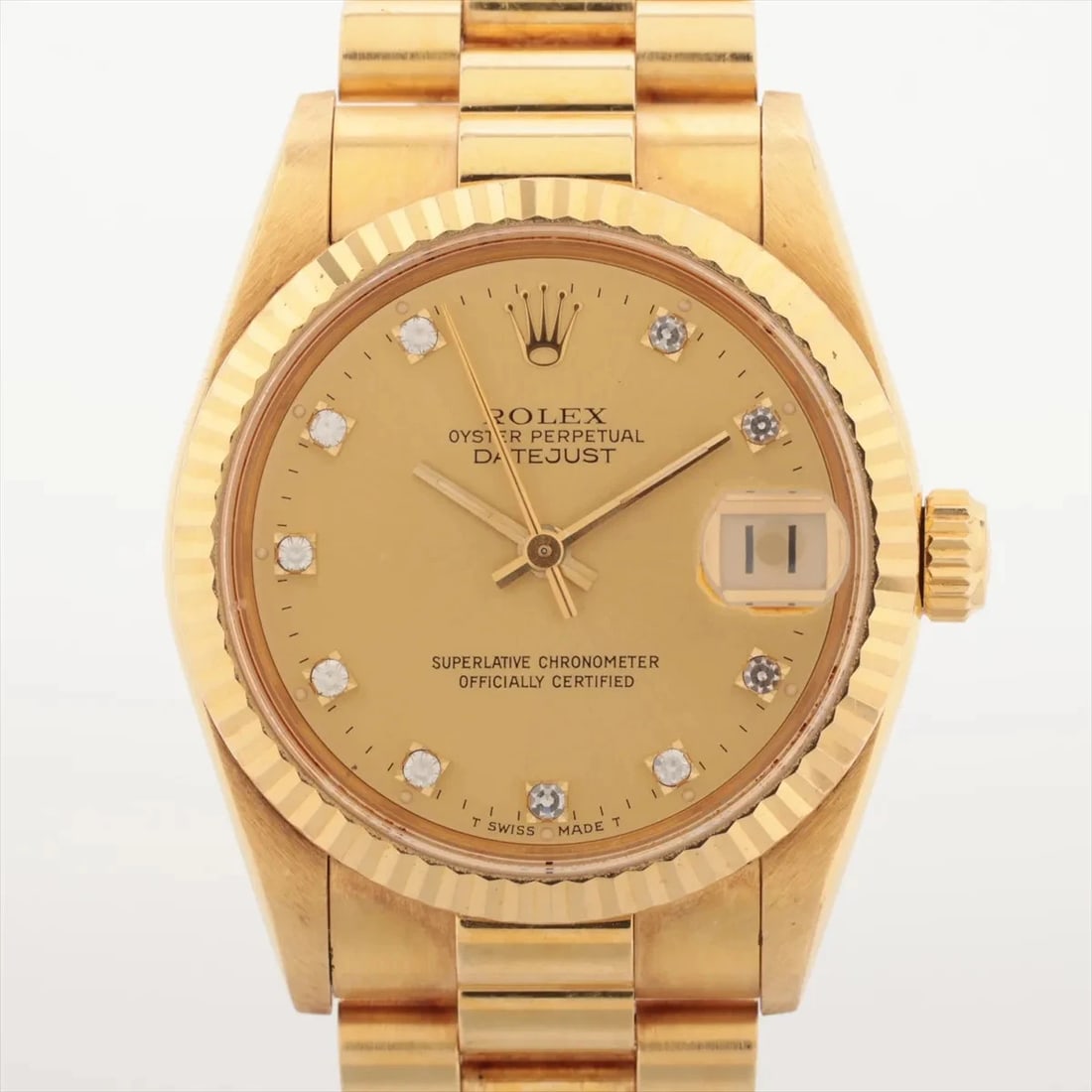 ROLEX DATEJUST YG CHAMPAGNE-FACE, WATCH: Rolex Datejust YG Champagne-Face, Watch Brand: Rolex Type/Style: Wristwatch Material: YG Color: Champagne-Face Size: Case:W1.2 x H1.2inch / W31 x H31Circumference of Wrist:6.5inch / 16.5 Accessori