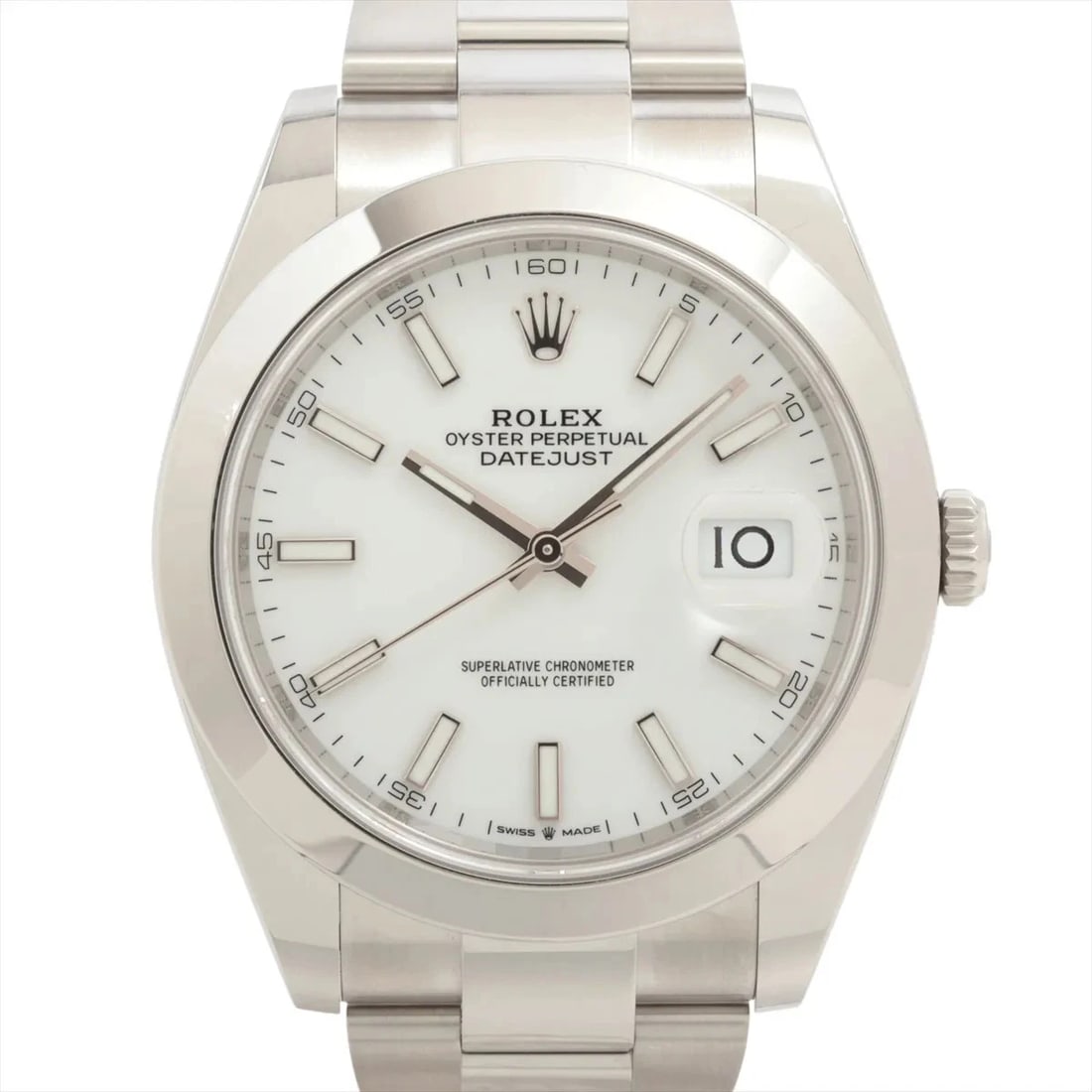 ROLEX DATEJUST SS WHITE DIAL, WATCH: Rolex Datejust SS white dial, Watch Brand: Rolex Type/Style: Wristwatch Material: SS Color: white dial Size: Case:W1.6 x H1.6inch / W41 x H41 Circumference of Wrist:6.3inch / 16 Accessories: None