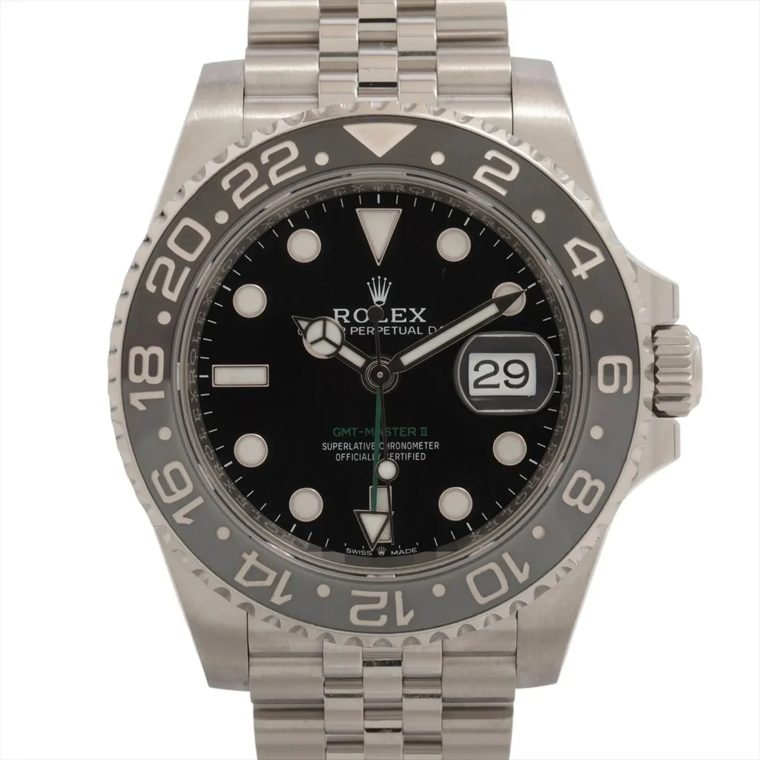 ROLEX GMT MASTER II SS BLACK DIAL, WATCH: Rolex GMT Master II SS black dial, Watch Brand: Rolex Type/Style: Wristwatch Material: SS Color: black dial Size: Case:W1.6 x H1.6inch / W40 x H40 Accessories: None Accessories Notice: Whe