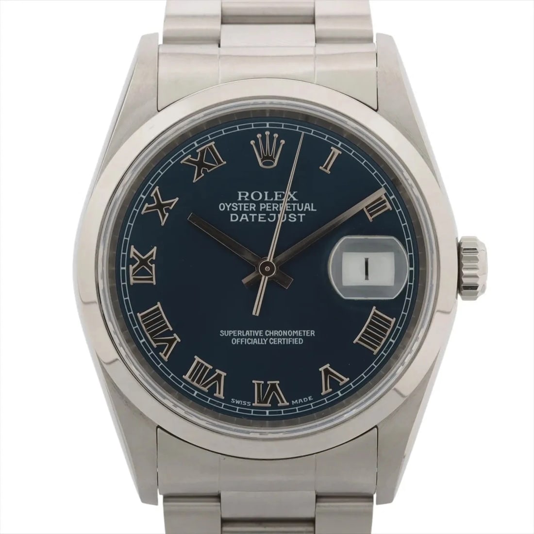 ROLEX DATEJUST SS BLUE DIAL, WATCH: Rolex Datejust SS blue dial, Watch Brand: Rolex Type/Style: Wristwatch Material: SS Color: blue dial Size: Case:W1.2 x H1.2inch / W36 x H36 Circumference of Wrist:5.9inch / 15 Accessories: None