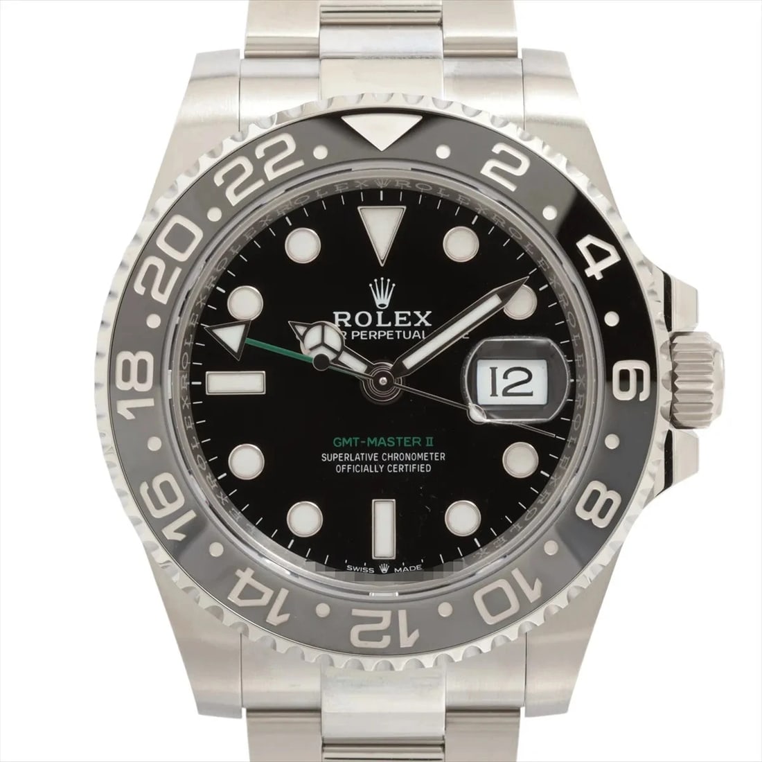 ROLEX GMT MASTER II SS BLACK DIAL, WATCH: Rolex GMT Master II SS black dial, Watch Brand: Rolex Type/Style: Wristwatch Material: SS Color: black dial Size: Case:W1.6 x H1.6inch / W40 x H40 Circumference of Wrist:6.9inch / 17.5 Accessories: