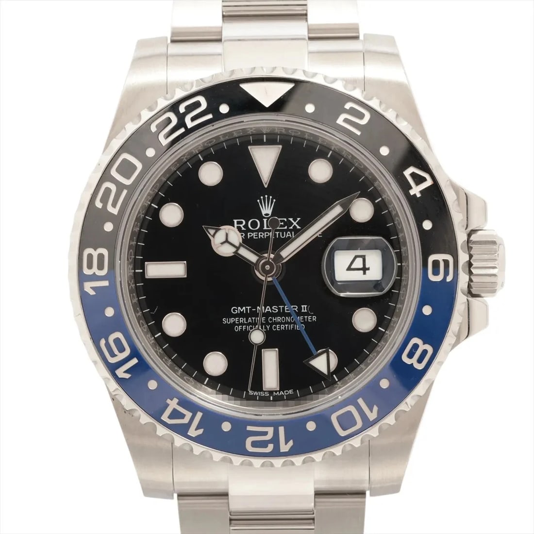 ROLEX GMT MASTER II SS BLACK DIAL, WATCH: Rolex GMT Master II SS black dial, Watch Brand: Rolex Type/Style: Wristwatch Material: SS Color: black dial Size: Case:W1.6 x H1.6inch / W40 x H40 Circumference of Wrist:7.7inch / 19.5 Accessories: