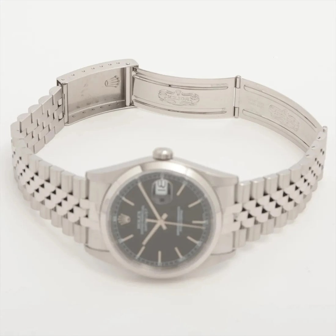 ROLEX DATEJUST SS BLACK DIAL, WATCH - 4