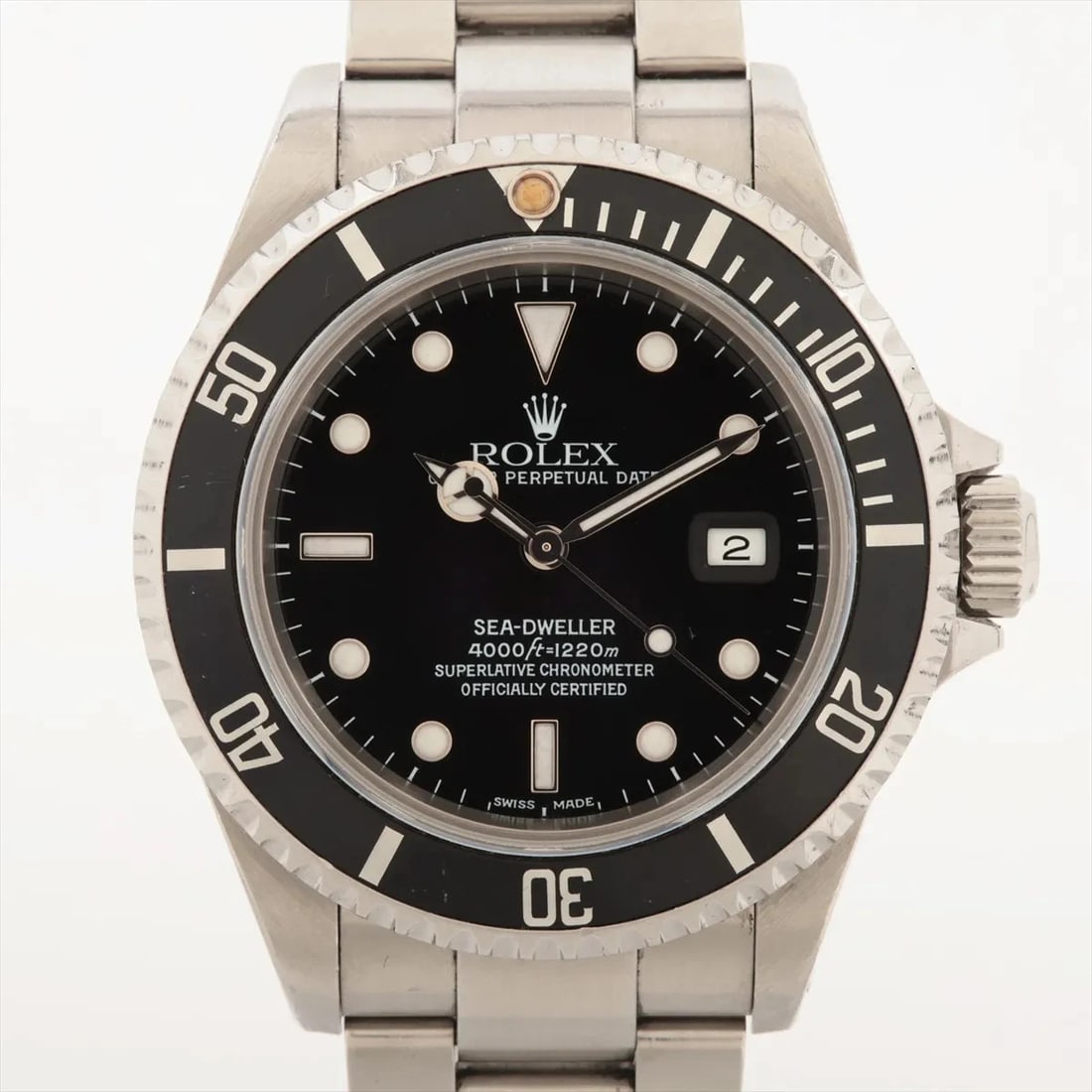 ROLEX SEA-DWELLER SS BLACK DIAL, WATCH: Rolex Sea-Dweller SS black dial, Watch Brand: Rolex Type/Style: Wristwatch Material: SS Color: black dial Size: Case:W1.6 x H1.6inch / W40 x H40 Circumference of Wrist:7.1inch / 18 Accessories: No