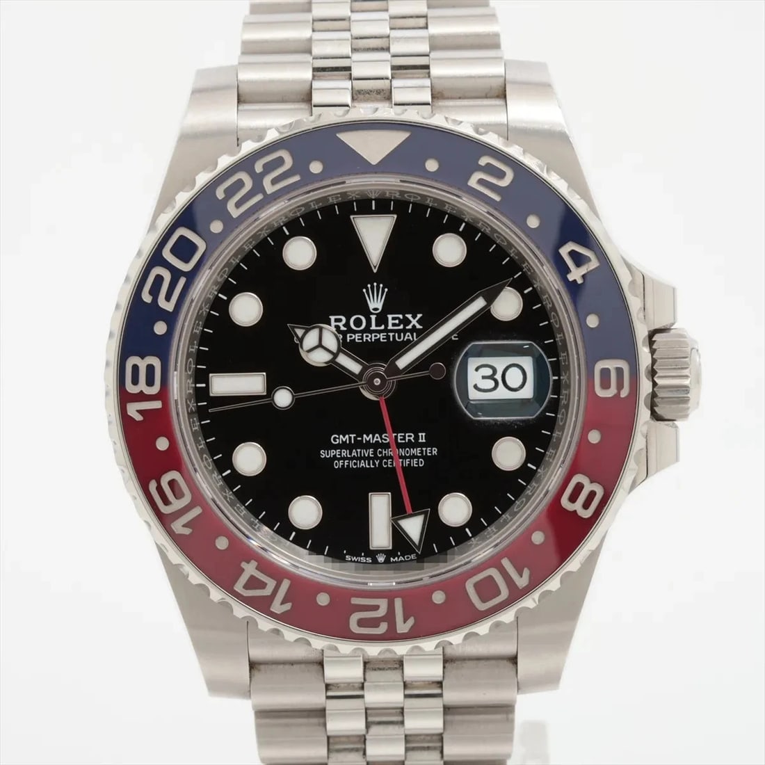 ROLEX GMT MASTER II SS BLACK DIAL, WATCH: Rolex GMT Master II SS black dial, Watch Brand: Rolex Type/Style: Wristwatch Material: SS Color: black dial Size: Case:W1.6 x H1.6inch / W40 x H40 Circumference of Wrist:6.3inch / 16 Accessories: