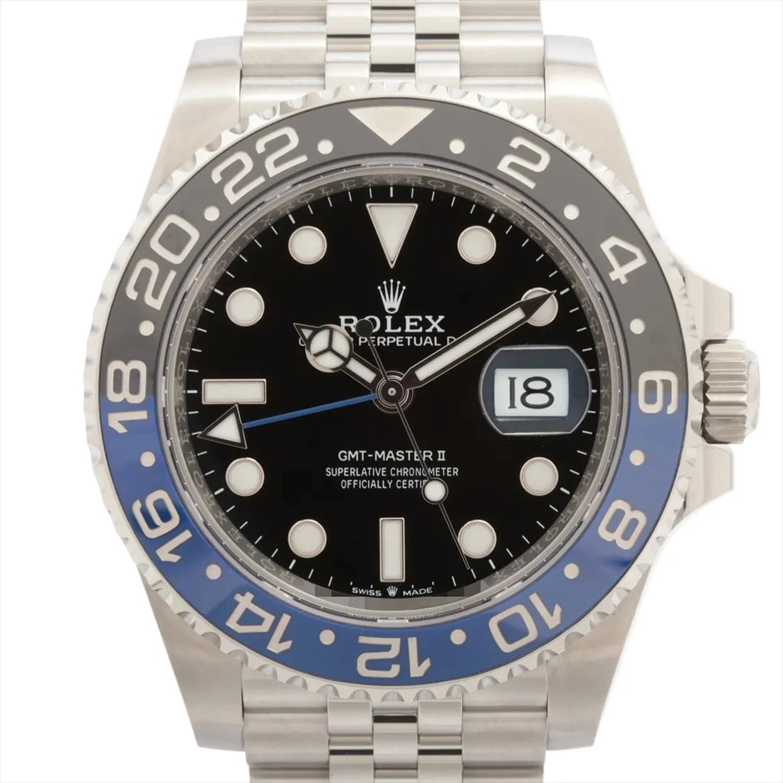 ROLEX GMT MASTER II SS BLACK DIAL, WATCH: Rolex GMT Master II SS black dial, Watch Brand: Rolex Type/Style: Wristwatch Material: SS Color: black dial Size: Case:W1.6 x H1.6inch / W40 x H40 Circumference of Wrist:6.7inch / 17 Accessories: