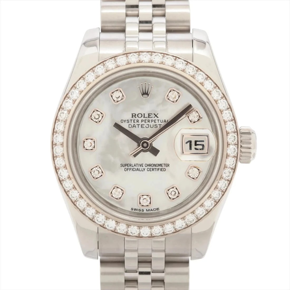 ROLEX DATEJUST SS?WG WHITE SHELL DIAL, WATCH: Rolex Datejust SS?WG white shell dial, Watch Brand: Rolex Type/Style: Wristwatch Material: SS?WG Color: white shell dial Size: Case:W0.8 x H0.8inch / W26 x H26 Circumference of Wrist:6.5inch / 16.5