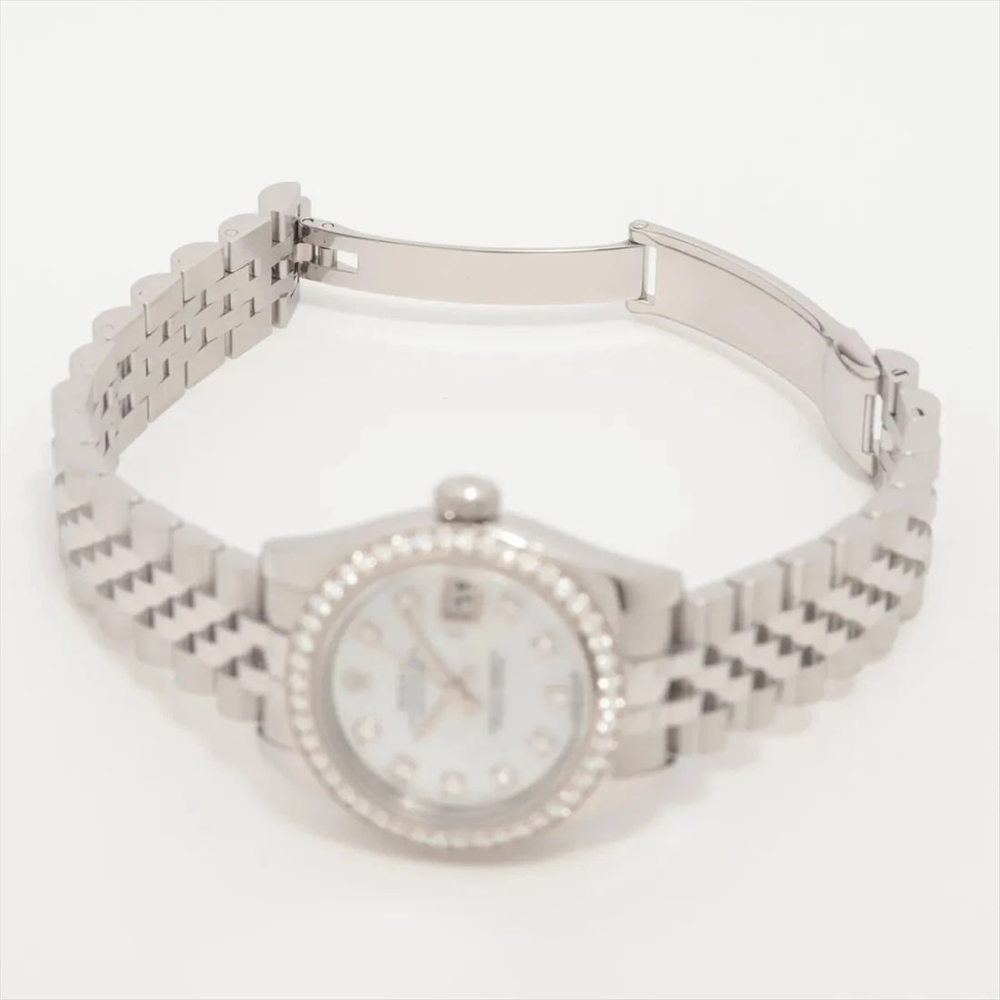 ROLEX DATEJUST SS?WG WHITE SHELL DIAL, WATCH - 4
