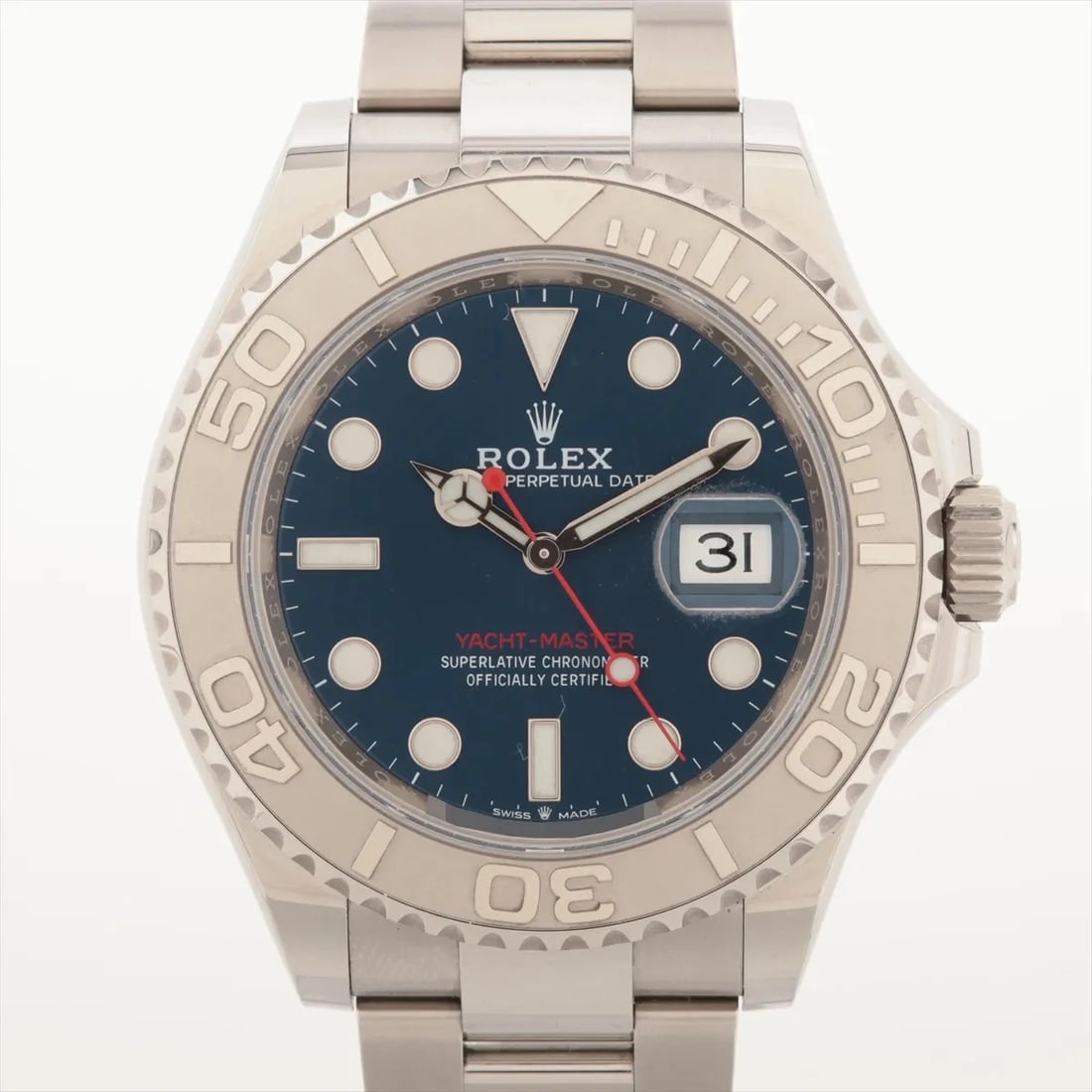 ROLEX YACHT-MASTER PT?SS BRIGHT BLUE DIAL, WATCH: Rolex Yacht-Master PT?SS bright blue dial, Watch Brand: Rolex Type/Style: Wristwatch Material: PT?SS Color: bright blue dial Size: Case:W1.6 x H1.6inch / W40 x H40 Circumference of Wrist:6.7inch / 17 