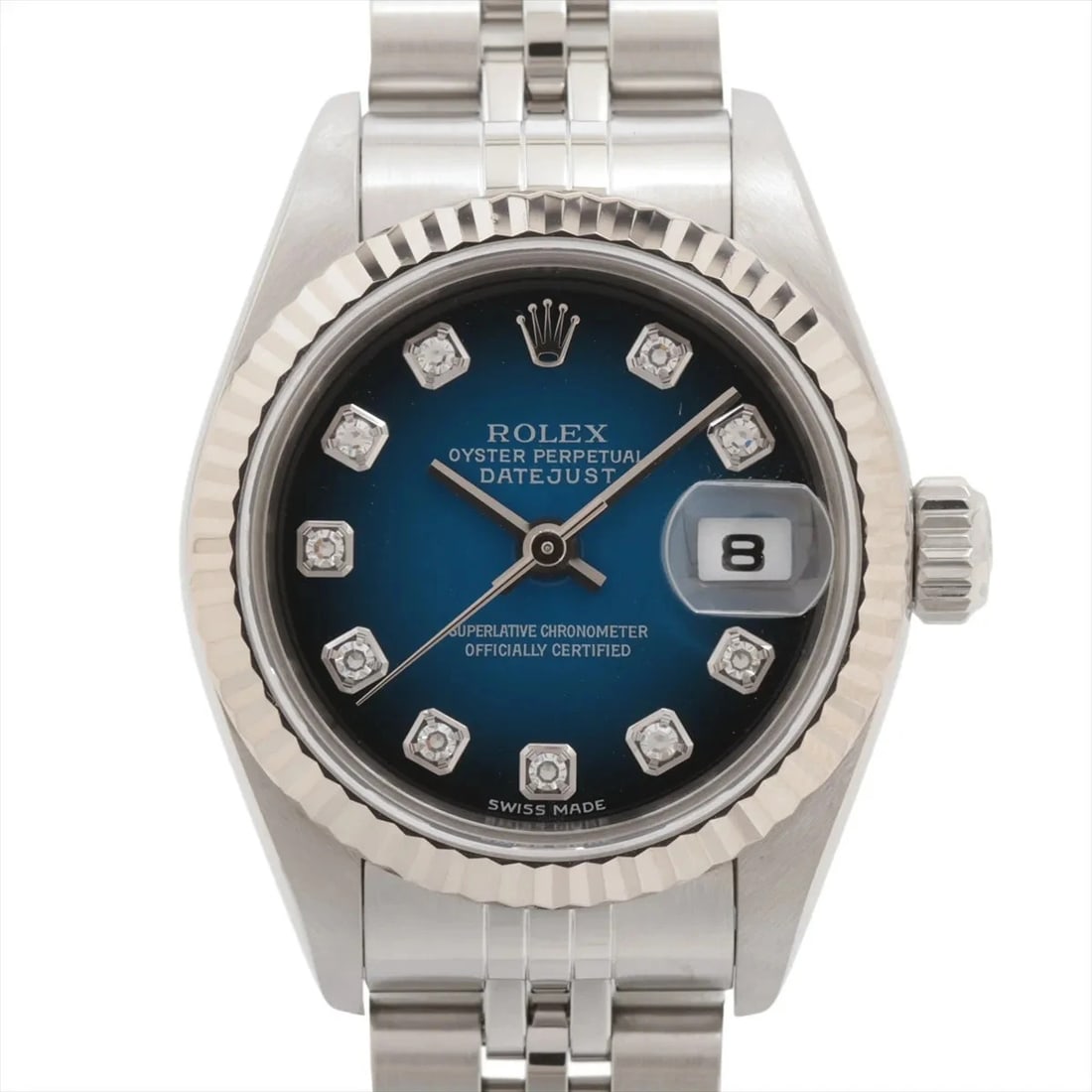 ROLEX LADY DATEJUST SS?WG BLUE-GRADATIION-FACE, WATCH (1 of 4)