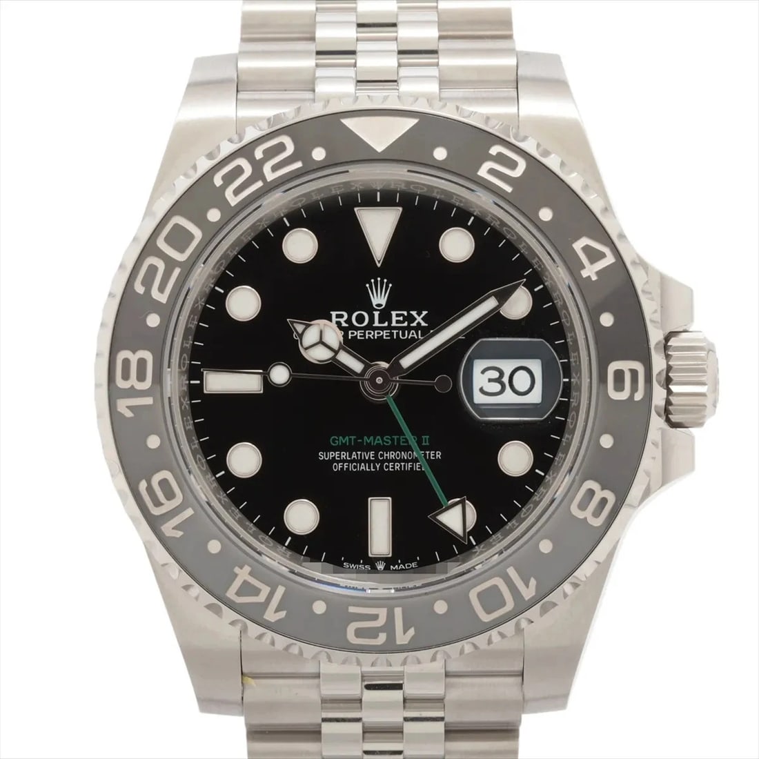 ROLEX GMT MASTER II SS BLACK DIAL, WATCH: Rolex GMT Master II SS black dial, Watch Brand: Rolex Type/Style: Wristwatch Material: SS Color: black dial Size: Case:W1.6 x H1.6inch / W40 x H40 Circumference of Wrist:7.7inch / 19.5 Accessories
