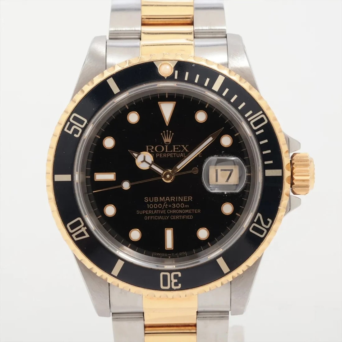 ROLEX SUBMARINER DATE SS?YG BLACK DIAL, WATCH: Rolex SUBMARINER DATE SS?YG black dial, Watch Brand: Rolex Type/Style: Wristwatch Material: SS YG Color: black dial Size: Case:W1.6 x H1.6inch / W40 x H40 Circumference of Wrist:6.1inch / 15.5