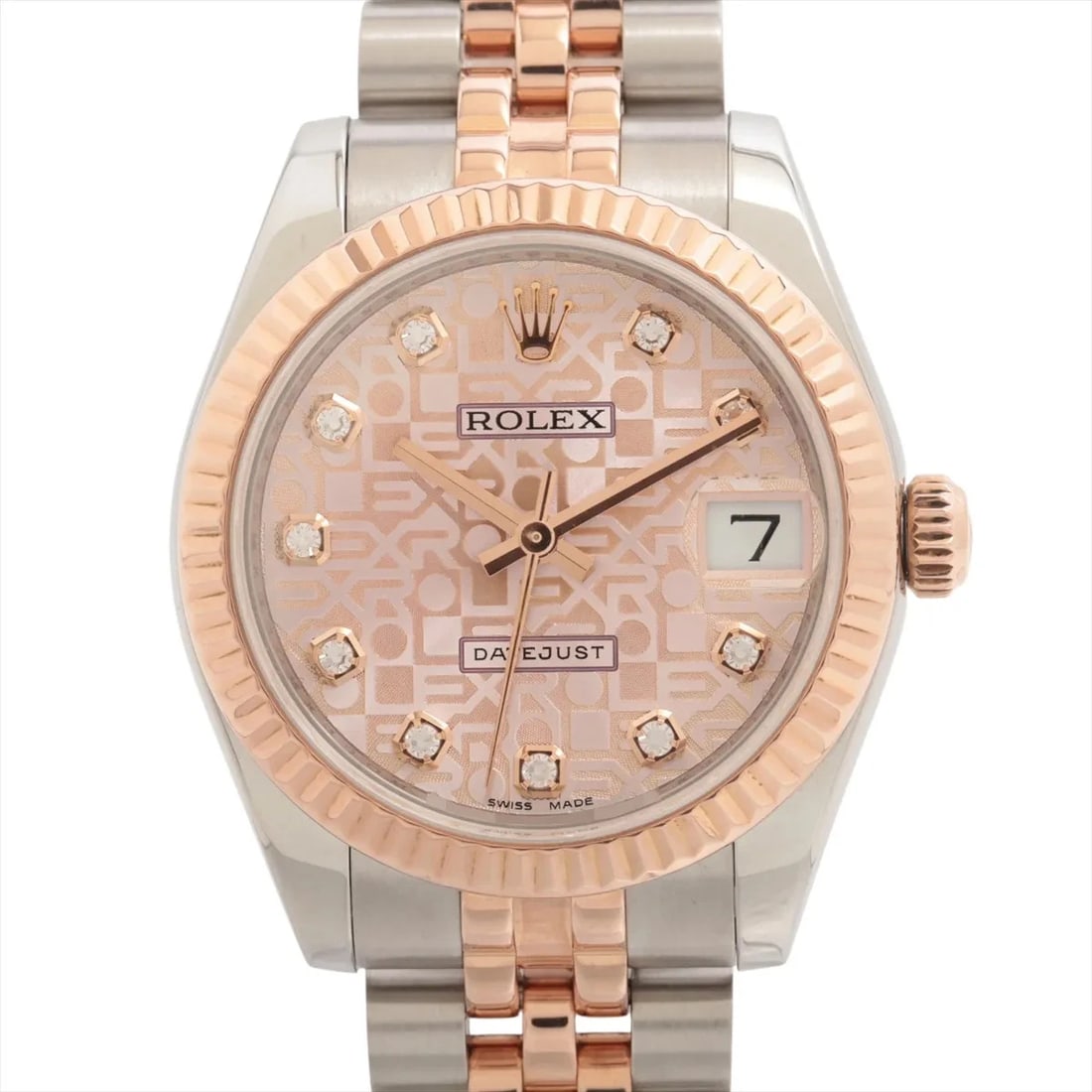 ROLEX DATEJUST PG?SS PINK HOLICON DIAL, WATCH: Rolex Datejust PG?SS Pink holicon dial, Watch Brand: Rolex Type/Style: Wristwatch Material: PG?SS Color: Pink holicon dial Size: Case:W1.2 x H1.2inch / W31 x H31 Circumference of Wrist:6.7inch / 17