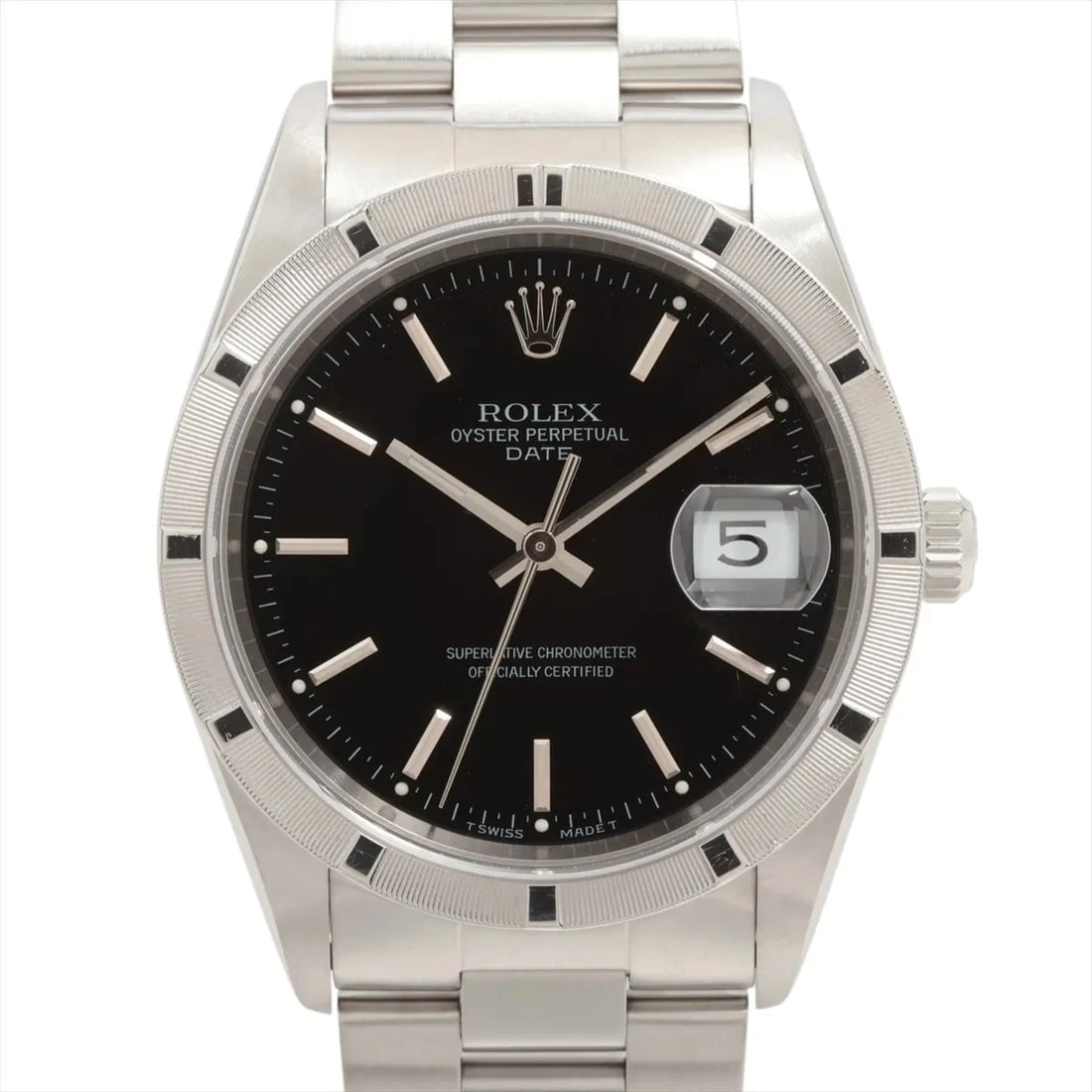 ROLEX OYSTER PERPETUAL DATE SS BLACK DIAL, WATCH: Rolex Oyster Perpetual Date SS black dial, Watch Brand: Rolex Type/Style: Wristwatch Material: SS Color: black dial Size: Case:W1.2 x H1.2inch / W34 x H34 Circumference of Wrist:7.5inch / 19 Acces