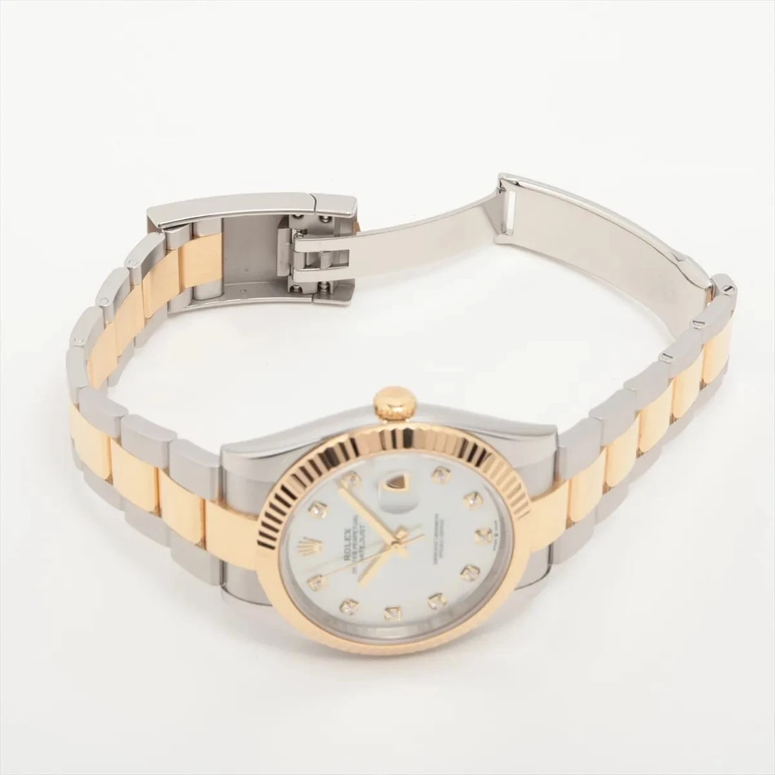 ROLEX DATEJUST SS?YG WHITE SHELL DIAL, WATCH - 4
