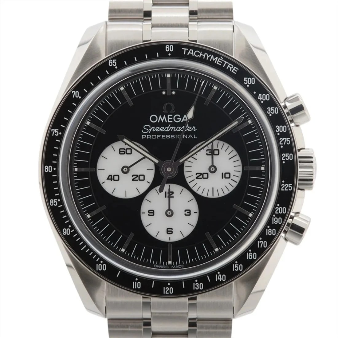 OMEGA SPEEDMASTER MOONWATCH PROFESSIONAL SS BLACK DIAL, WATCH: Omega Speedmaster Moonwatch Professional SS black dial, Watch Brand: Omega Type/Style: Wristwatch Material: SS Color: black Size: Case:W1.6 x H1.6inch / W40 x H40 Circumference of Wrist:7.7inch / 19.5