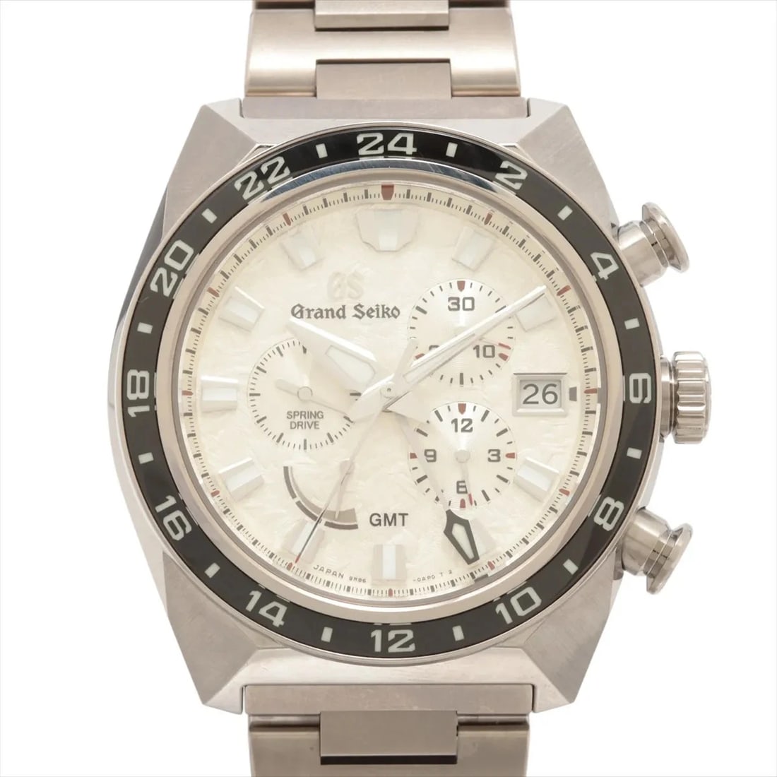 GRAND SEIKO SPORTS COLLECTION SPRING DRIVE GMT TI SHINY WHITE DIAL, WATCH: Grand Seiko Sports collection Spring Drive GMT TI shiny white dial, Watch Brand: Grand Seiko Type/Style: Wristwatch Material: TI Color: shiny white dial Size: Case:W1.6 x H2.0inch / W44.5 x H50