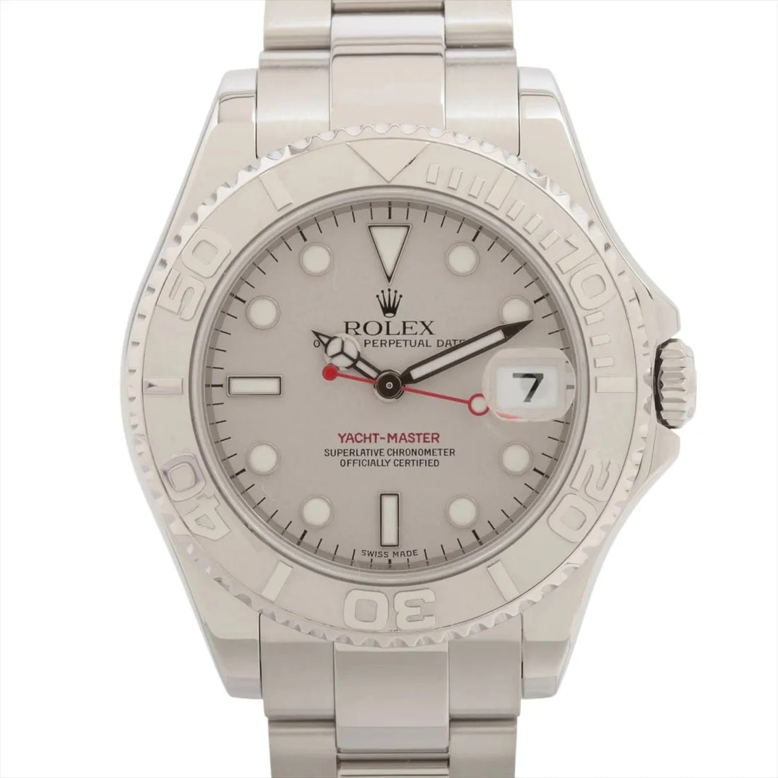 ROLEX YACHT?MASTER PT?SS SILVER-FACE, WATCH: Rolex Yacht?Master PT?SS Silver-Face, Watch Brand: Rolex Type/Style: Wristwatch Material: PT?SS Color: Silver-Face Size: Case:W1.2 x H1.2inch / W35 x H35 Circumference of Wrist:6.7inch / 17 Access
