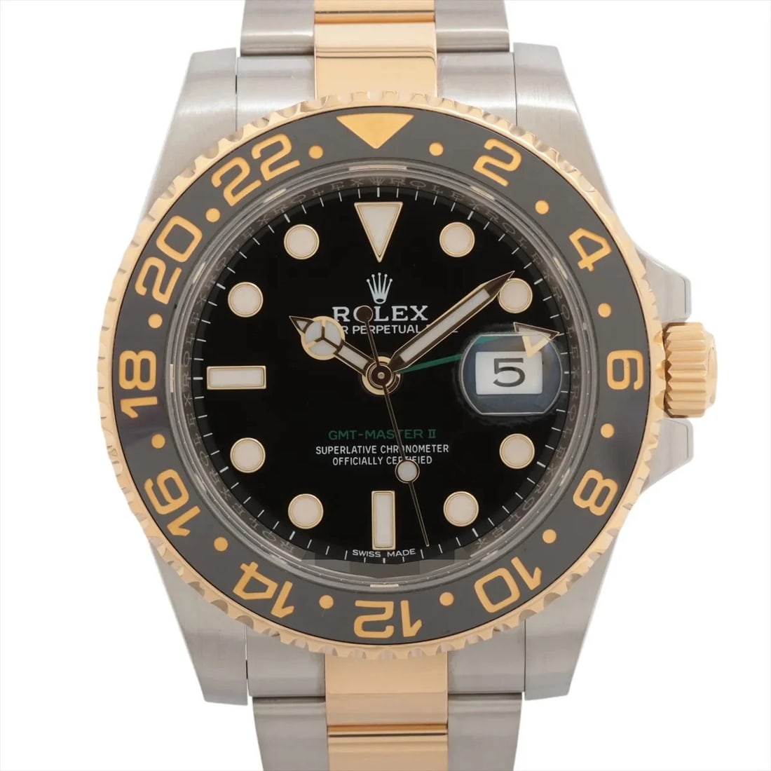ROLEX GMT MASTER II SS?YG BLACK DIAL, WATCH: Rolex GMT Master II SS?YG black dial, Watch Brand: Rolex Type/Style: Wristwatch Material: SS YG Color: black dial Size: Case:W1.6 x H1.6inch / W40 x H40 Circumference of Wrist:6.7inch / 17.0 Acces