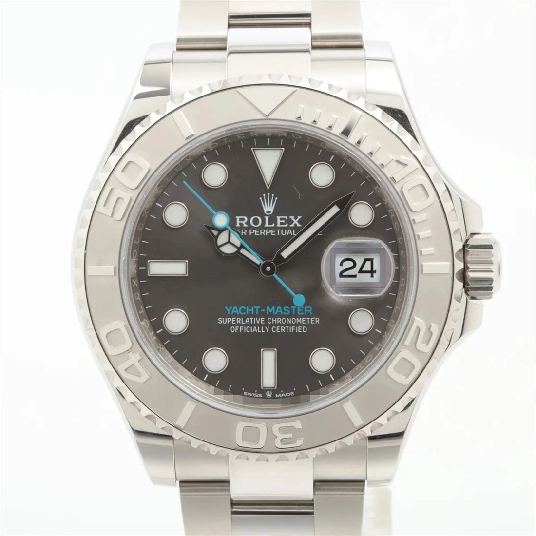 ROLEX YACHT-MASTER PT?SS DARK-RHODIUM-FACE, WATCH: Rolex Yacht-Master PT?SS Dark-Rhodium-Face, Watch Brand: Rolex Type/Style: Wristwatch Material: PT?SS Color: Dark-Rhodium-Face Size: Case:W1.6 x H1.6inch / W40 x H40 Circumference of Wrist:6.3inch / 1