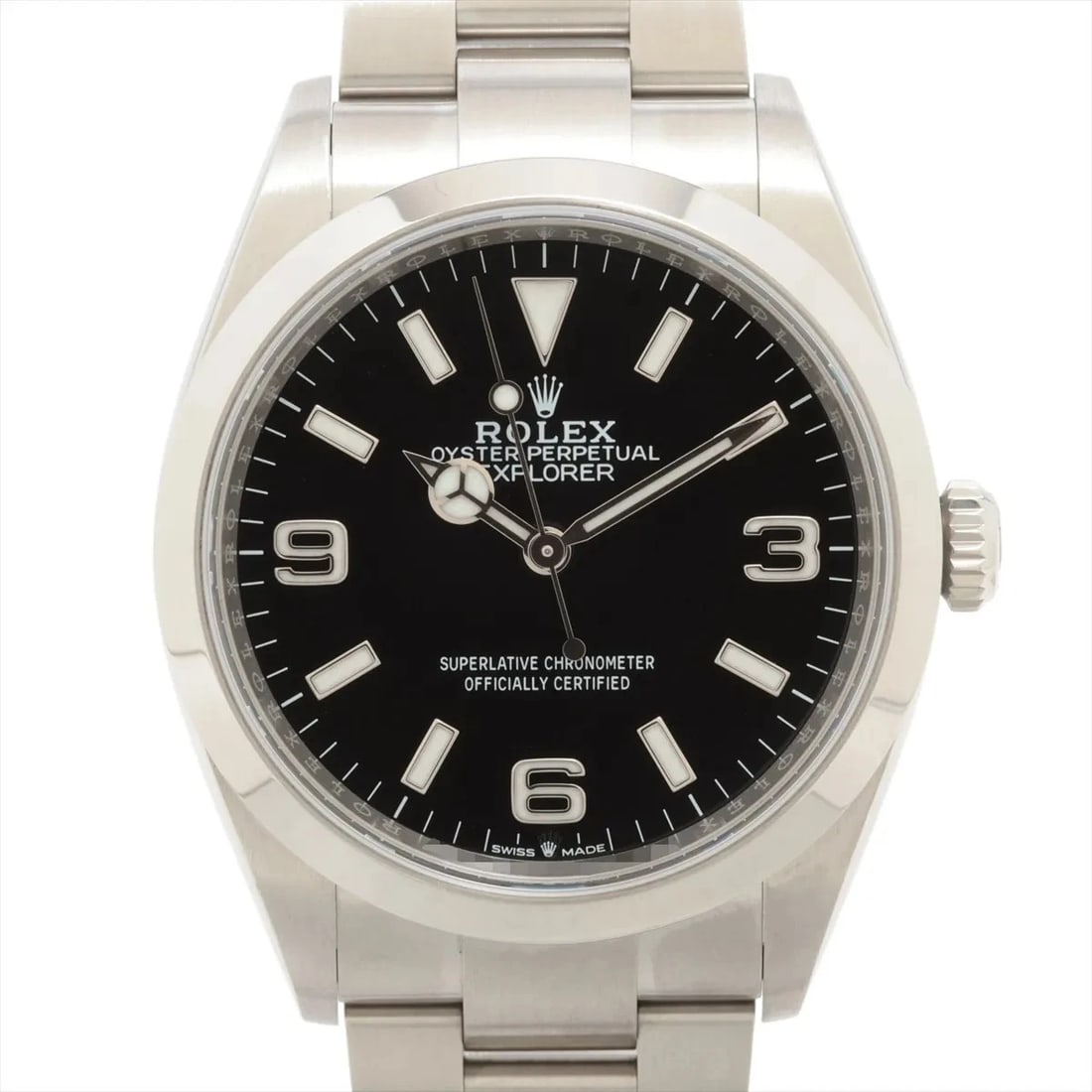 ROLEX EXPLORER SS BLACK DIAL, WATCH