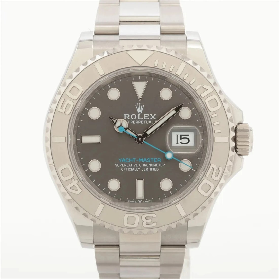 ROLEX YACHT-MASTER PT?SS SLATE DIAL, WATCH: Rolex Yacht-Master PT?SS Slate dial, Watch Brand: Rolex Type/Style: Wristwatch Material: PT?SS Color: Slate dial Size: Case:W1.6 x H1.6inch / W40 x H40 Circumference of Wrist:6.3inch / 16 Accessor