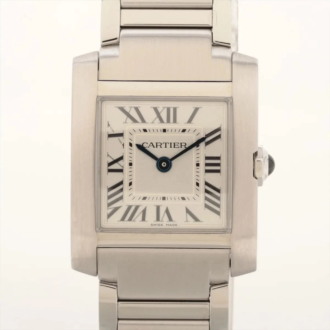 CARTIER TANK FRANCAISE SM SS SILVER-FACE, WATCH: Cartier Tank Francaise SM SS Silver-Face, Watch Brand: Cartier Type/Style: Wristwatch Material: SS Color: Silver-Face Size: Case:W0.8 x H1.2inch / W21 x H30 Circumference of Wrist:5.3inch / 13.5 A